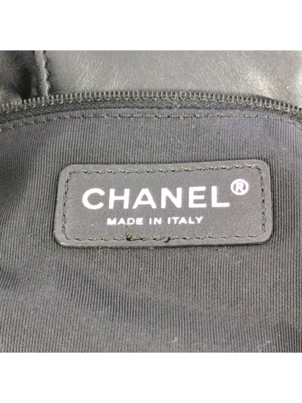 Chanel Camellia Locky Canvas Tote CC Logo Black Vintage a - Picture 6 of 10